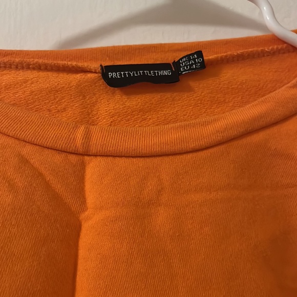 PrettyLittleThing Cropped Orange Long Sleeve - Picture 4 of 6